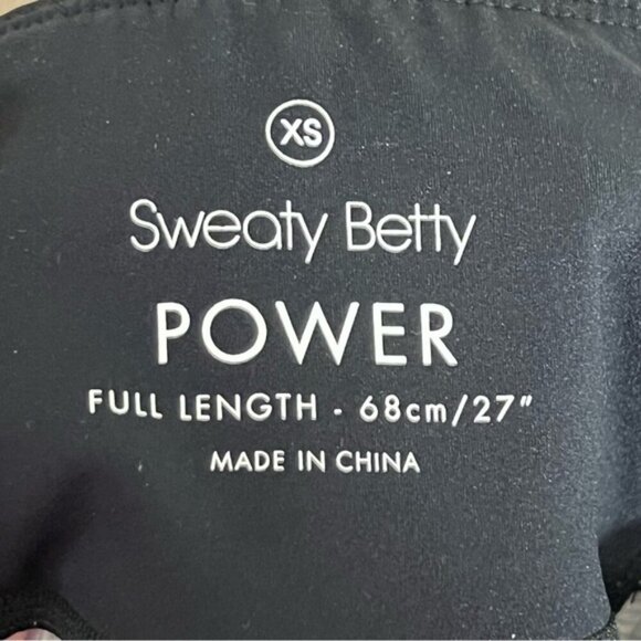 SWEATY BETTY Leggings/Pants size XS Power Full Length Map Print Women’s Workout - Picture 8 of 12